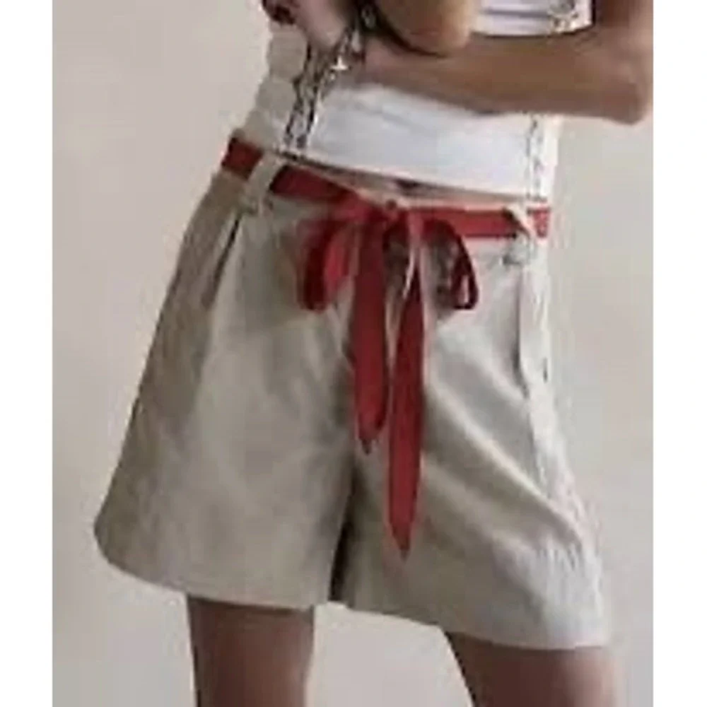 NWT Free People Perfect Prep Trouser Linen Blend Shorts Size 2